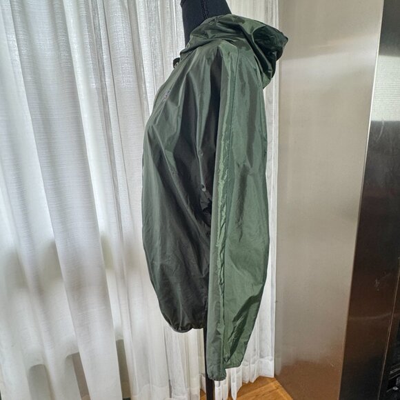 Vintage 80s K-Way windbreaker, forest green, fanny pack convertible, size 6/8 - Picture 6 of 16
